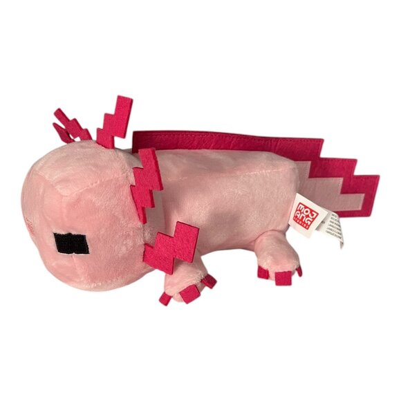 Minecraft Axolotl Plush — Pink Pixel Axolotl — Mojang Studios / Mattel - Picture 2 of 5